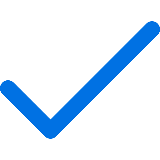 blue checkmark icon